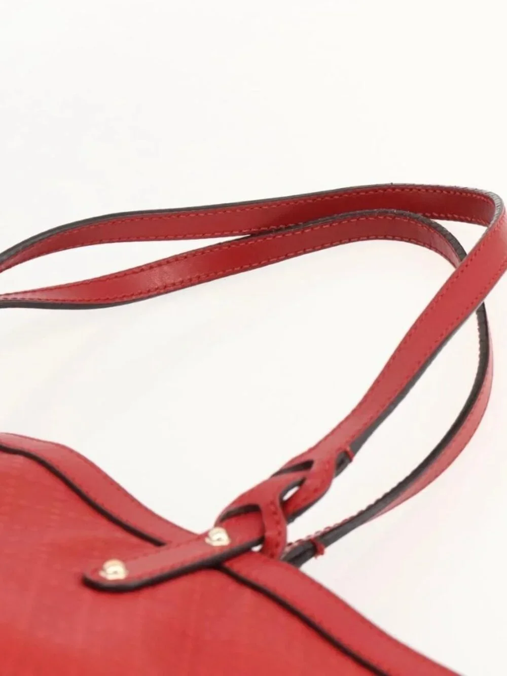 GUCCI Diamante Tote Bag PVC Red Gold 247209 Auth 175652